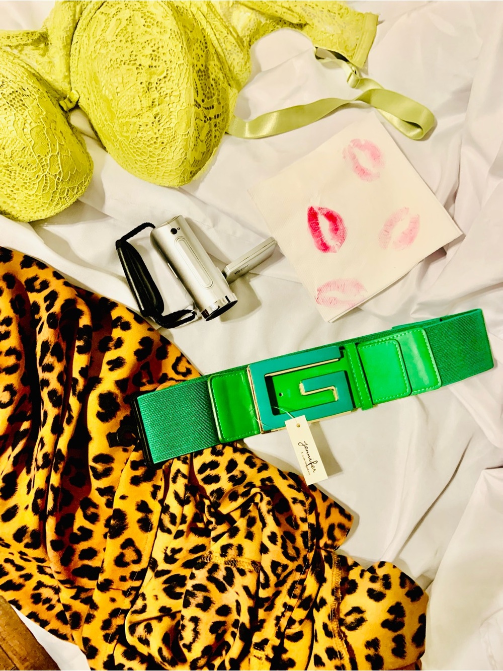 G  Green Elastic Logo Belt - Picture 2 of 5